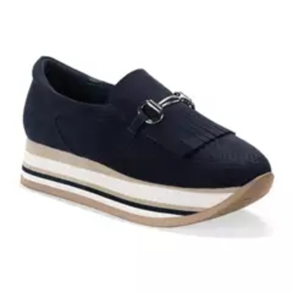 NWT Crown & Ivy Women's Navy Slip-On Loafers Size 7.5